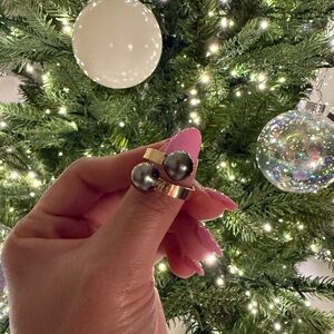 Double Tahitian Pearl Ring